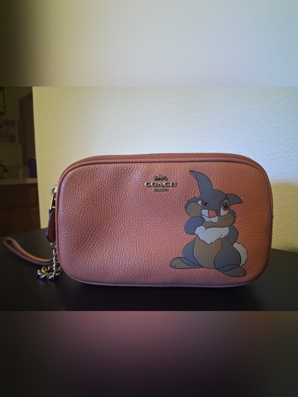 Coach Pink Leather Crossbody Disney Bambi- Thumper Graphic